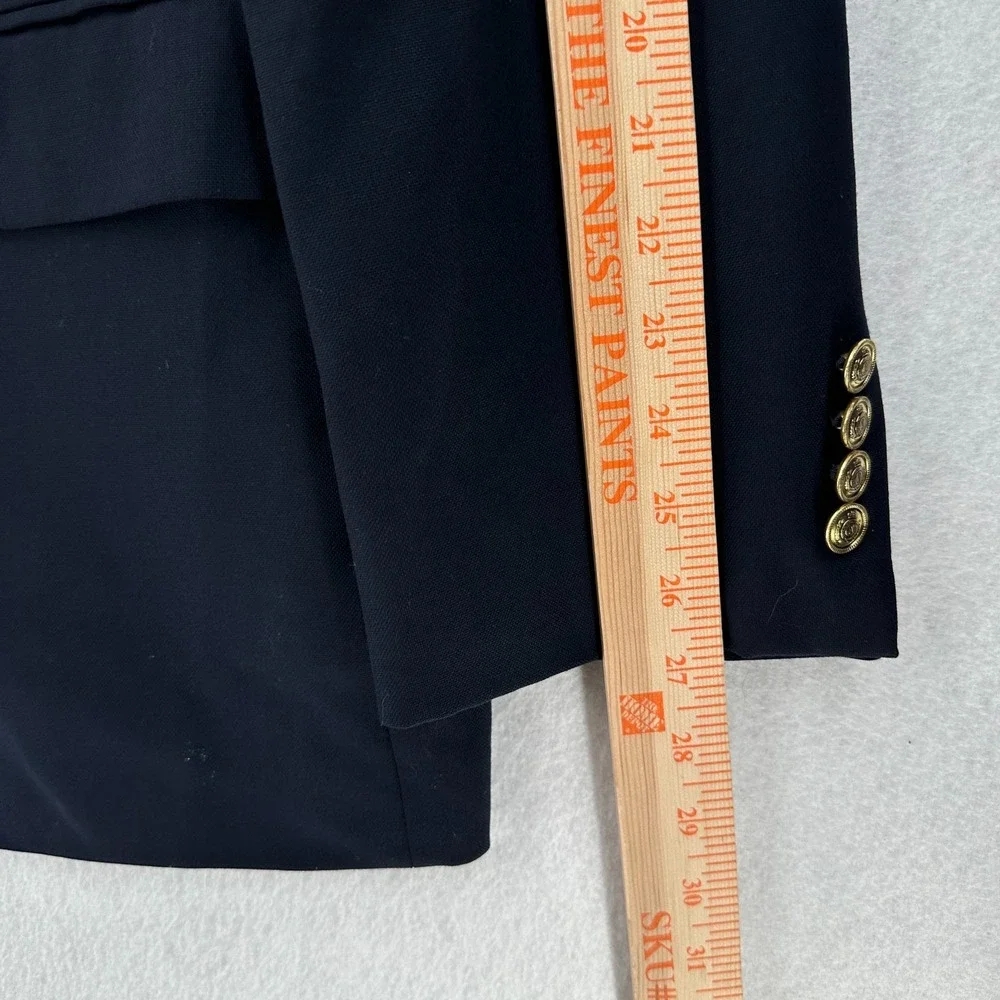 Stafford Blazer‎ Mens 50R Blue Gold Button Pockets Suit Jacket Sport Coat READ